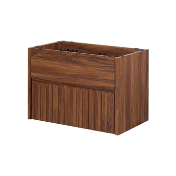 Sherwin Slat Modern Coastal 2-Drawer Wall Mounted Bath Vanity Cabinet Only (Sink Basin Not Included)